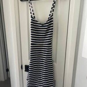 Blue & White Striped Summer Dress